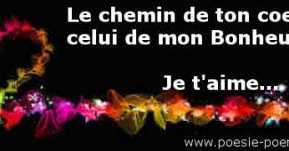 Mots d'amour avec le coeur