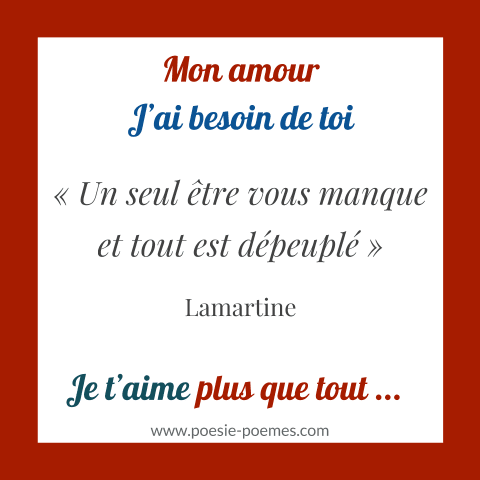 Poeme J Ai Besoin De Toi Sms D Amour A Une Fille Ou Un Garcon