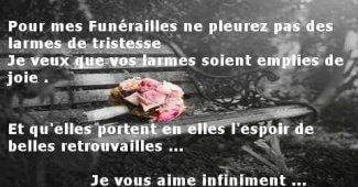 Beau Message d'adieu avant de mourir