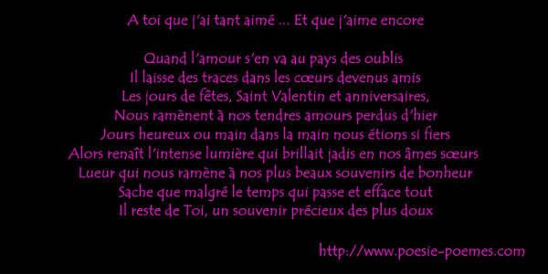 Poème à son ex-femme ou ex-petit amie