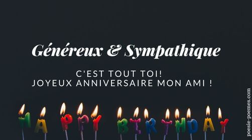 Souhaiter un bon anniversaire à un ami avec une carte de souhaits touchante