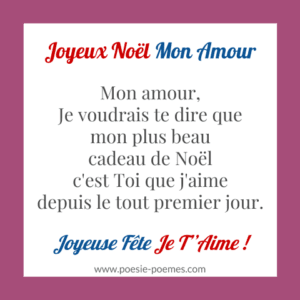 Message d'amour Joyeux Noël poémes romantiques homme ou femme