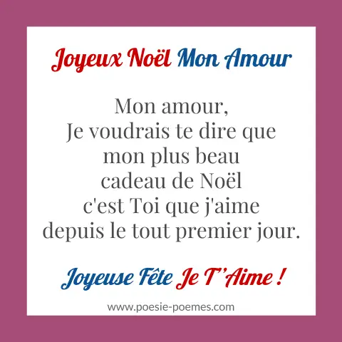 Souhait d'amour Joyeux Noël