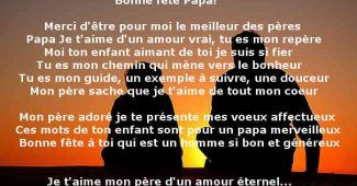 Bonne fête papa Poème court