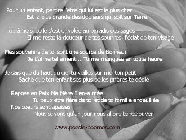 Pour Toi Maman Poemes Pour Sa Mere Et Textes Pour Mamans Decedees