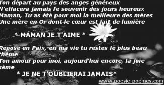Maman morte Poésie Tu me manques