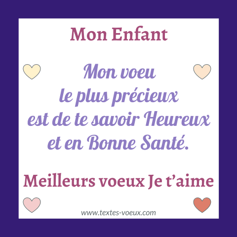 Poemes Bonne Annee A Son Enfant Messages Joyeux Noel A Fils Ou Fille