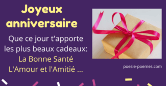 Poemes Pour Anniversaire Belle Poesie Bon Anniversaire Mots Touchants