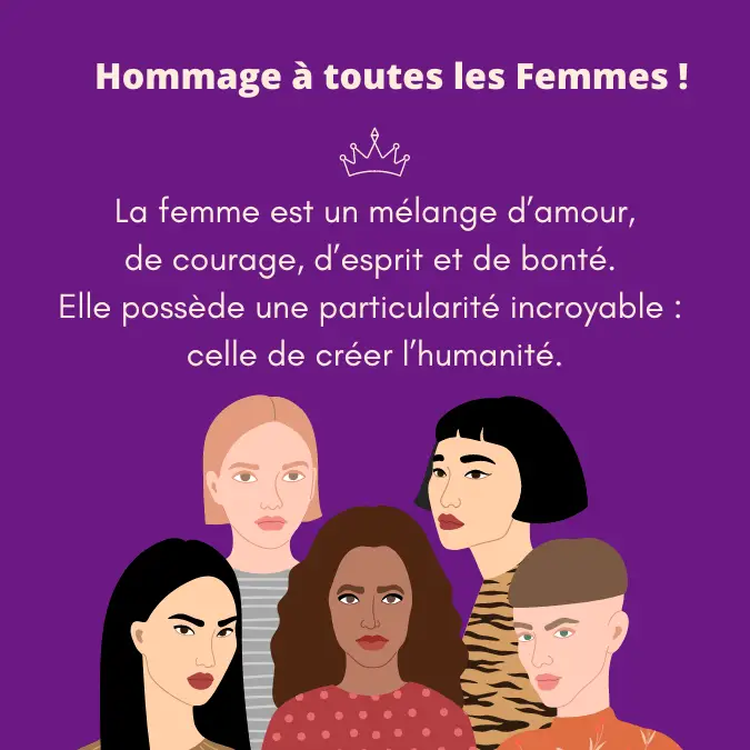 Une belle image pour la Journée de la Femme à partager sur les réseaux sociaux le 8 mars