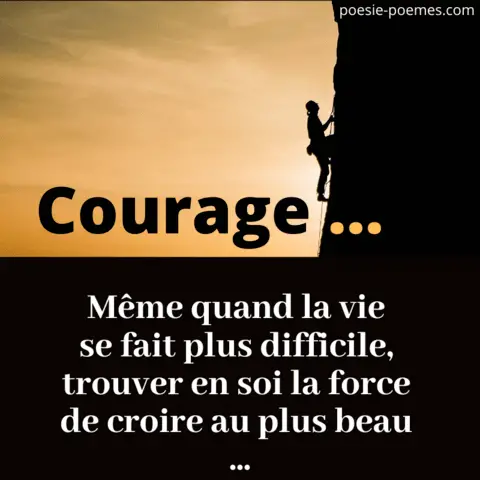 Image pour donner du courage et de l'espoir à quelqu'un