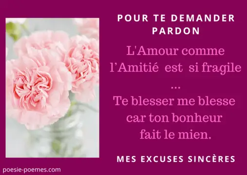 10++ Poeme pour demander pardon a son copain 