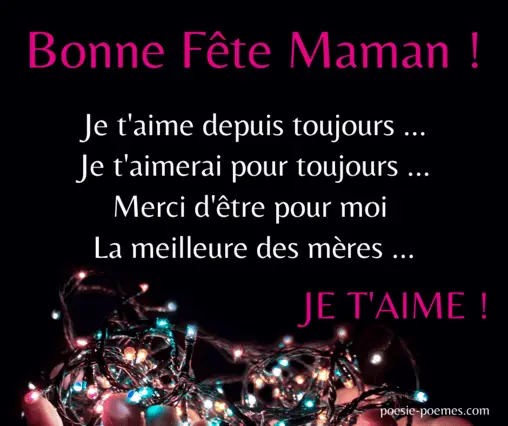 Message Fete Des Meres Ou Anniversaire Texte Bonne Fete Maman