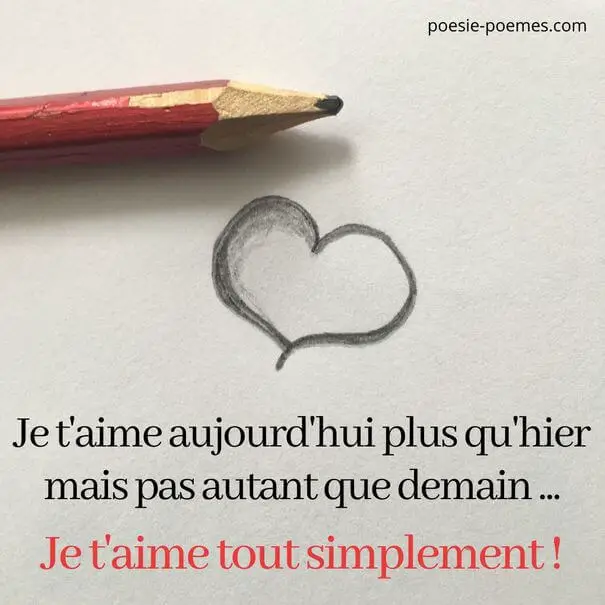 Image Je t'aime pour un homme ou une femme qui nous plaît