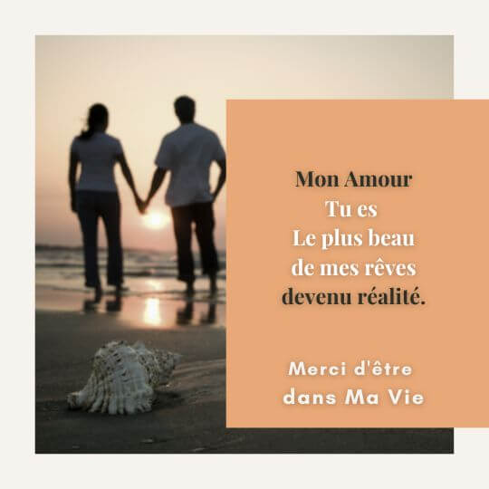 Belle image avec une citation d'amour émouvante pour dire je t'aime