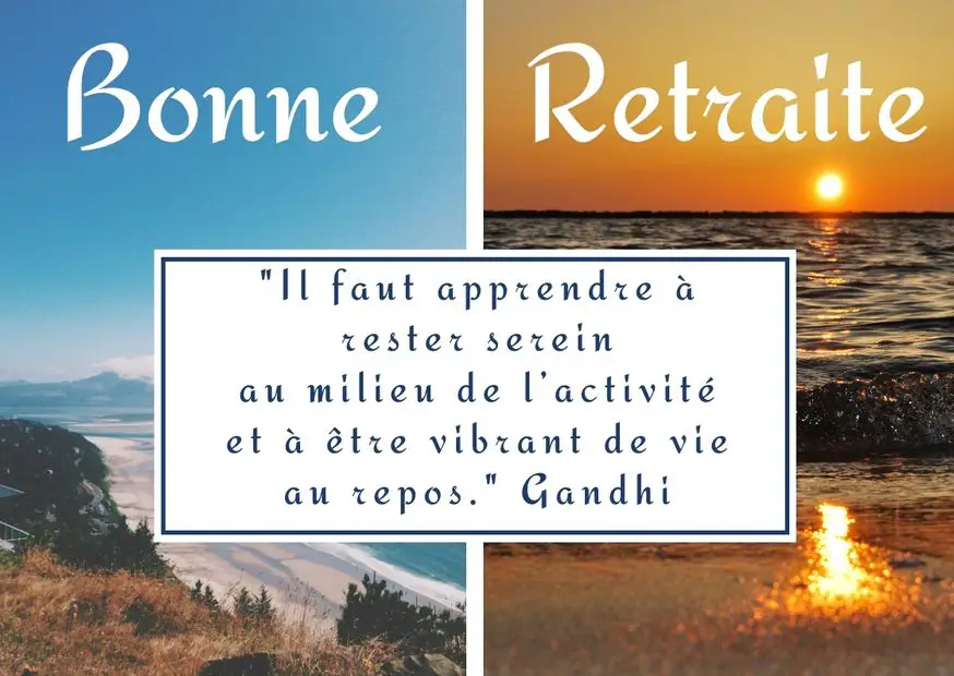 écrire une belle citation inspirante pour mot de carte de bonne retraite