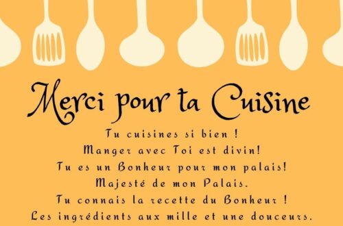 Image de félicitations à personne pour sa cuisine et la remercier après une invitation à un manger chez elle