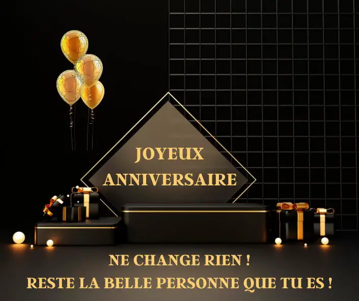 Image joyeux anniversaire moderne pour souhaiter un bon anniversaire avec classe.