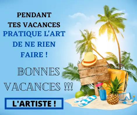 Image marrante pour souhaiter de bonnes vacances avec humour.